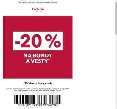 Ušetřete 20% na bundách a vestách!