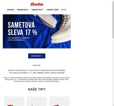 💎 Sametová sleva 17 % je tu! Platí pouze na e-shopu.