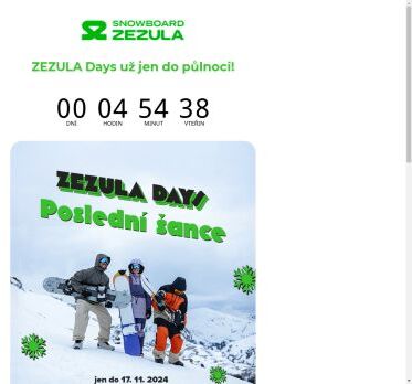 ⏰ Za pár hodin končí ZEZULA Days!