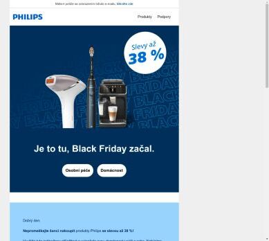 Black Friday – slevy až 38 % na osobní péči a domácnost📢