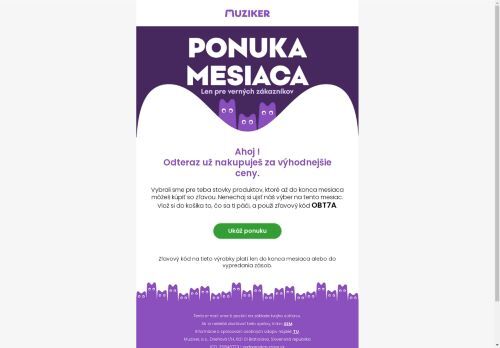 Ponuka zliav na tento mesiac