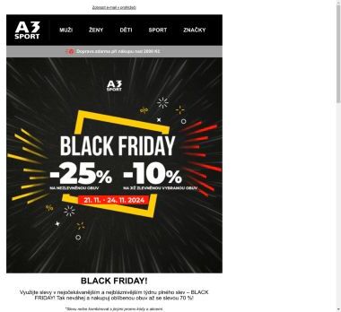 Chyťte slevy až 70 % během BLACK FRIDAY!