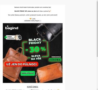 Zásoby se tenčí, poslední hodiny ubíhají...🔥 BlackFriday 30% sleva na vše! 🧡