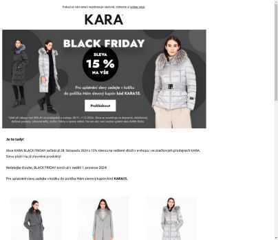 Akce KARA BLACK FRIDAY - sleva 15 %