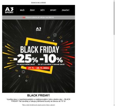 Chyťte slevy až 70 % během BLACK FRIDAY!