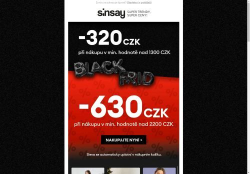 -630 CZK NA VŠE 🖤 BLACK FRIDAY 🖤