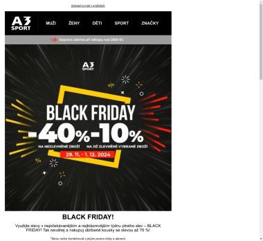 Chyťte slevy až 70 % během BLACK FRIDAY!