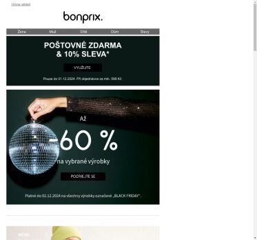 Black Week Deals + poštovné zdarma + 10% sleva pro Vás ✨