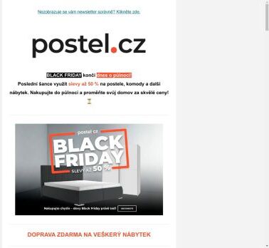 Black Friday: Poslední šance! Končí už dnes o půlnoci!