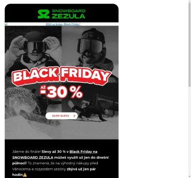 Tik–tak... ⏲️ Black Friday dnes končí!