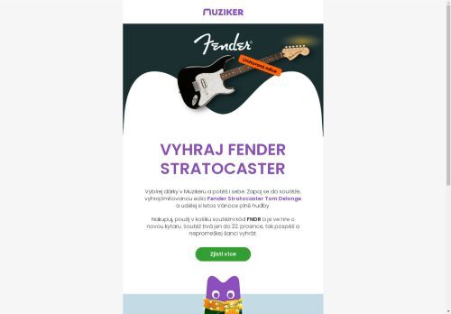 Vyhraj kytaru Fender Stratocaster