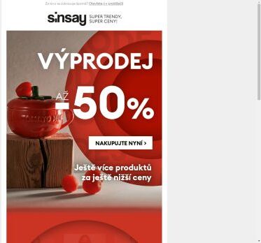 📢 VÝPRODEJ až [ -50% ] 🔴