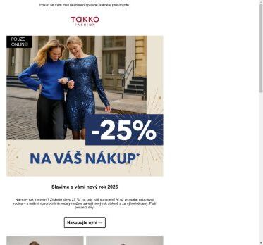 Módní ohňostroj: Sleva 25 % na váš nákup – platí pouze do zítřka!