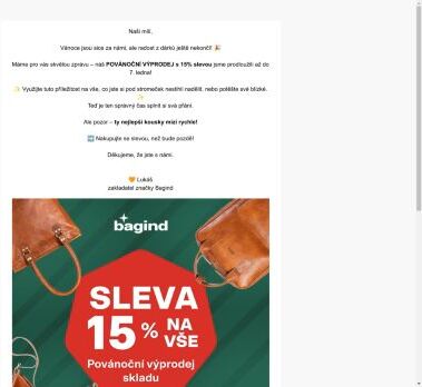 Akce prodloužena! Sleva 15 % končí 7. 1. 🎁