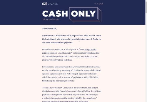 Cash Only: V Česku zbytečně maříme elektřinu. Jak z toho ven?