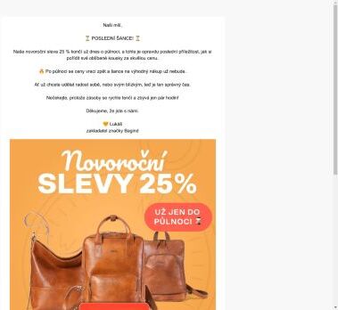 ⏳ Poslední šance! Novoroční sleva 25 % končí už dnes!