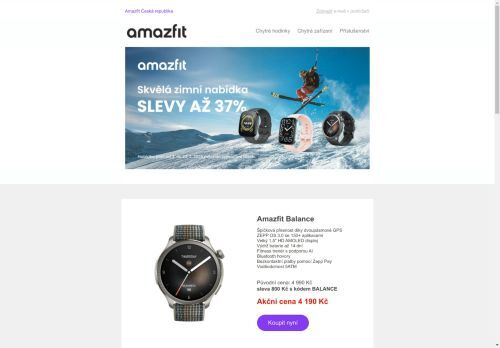 Slevy až 37 % na chytré hodinky Amazfit