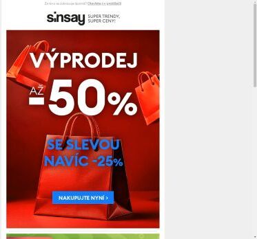 🔥 NAVÍC -25% na Výprodej až -50% 🔥