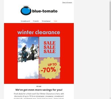 Winter Clearance – Get up to 70 % off!