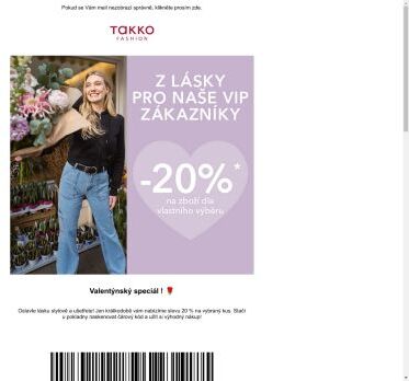 💕 20% valentýnská sleva: zamilujte se do svého nového oblečení! 💕