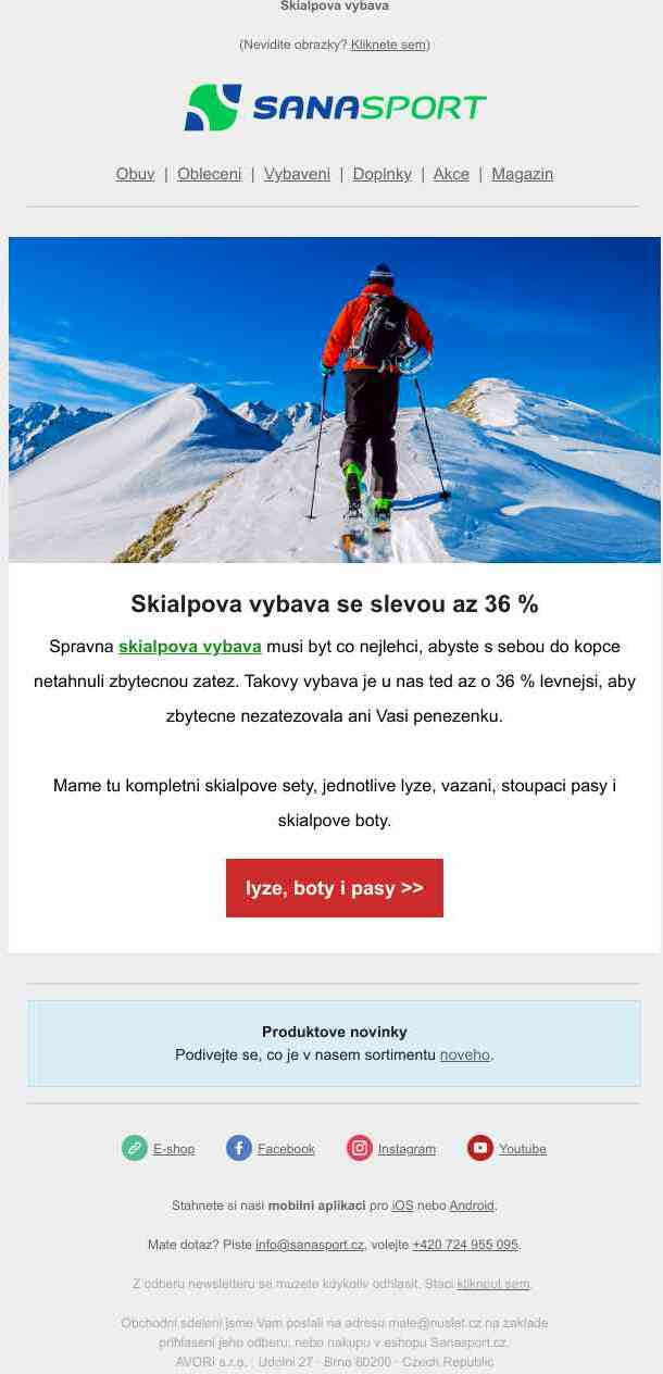 Skialpový hardware se slevou až 36 %