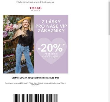 📣 Pouze dnes: 20% sleva na jeden kus dle vlastního výběru