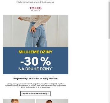 👖🎉 Džíny pro celou rodinu – ušetřete 30%