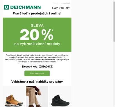 Zima ještě nekončí: -20 % na zimní obuv 🥳