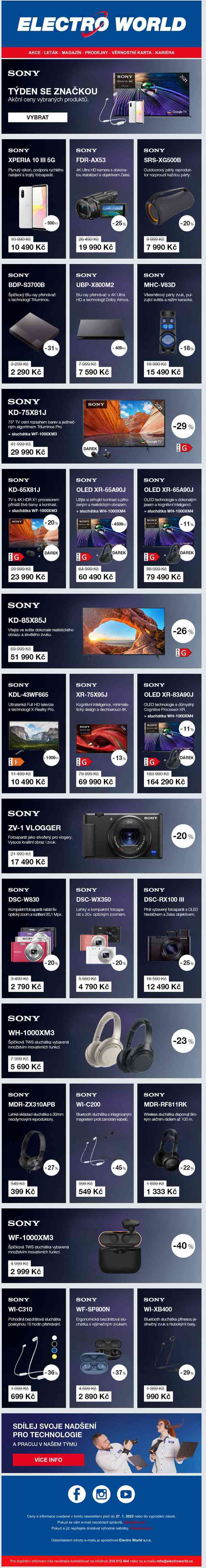 Sony týden: slevy na vybrané produkty!