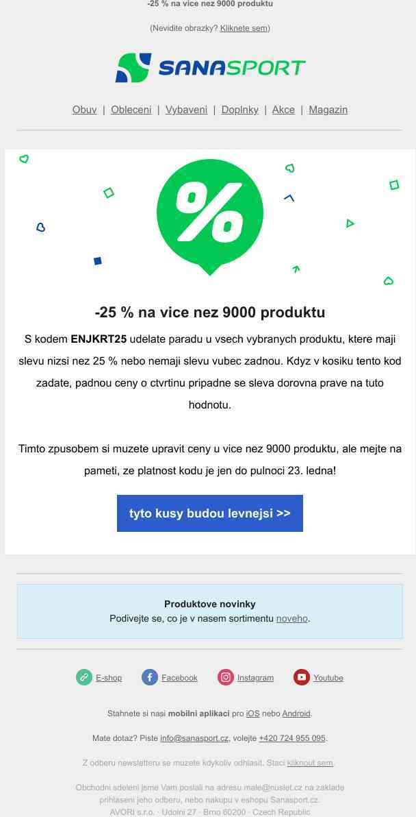 Vybrané produkty budou o 25 % levnější