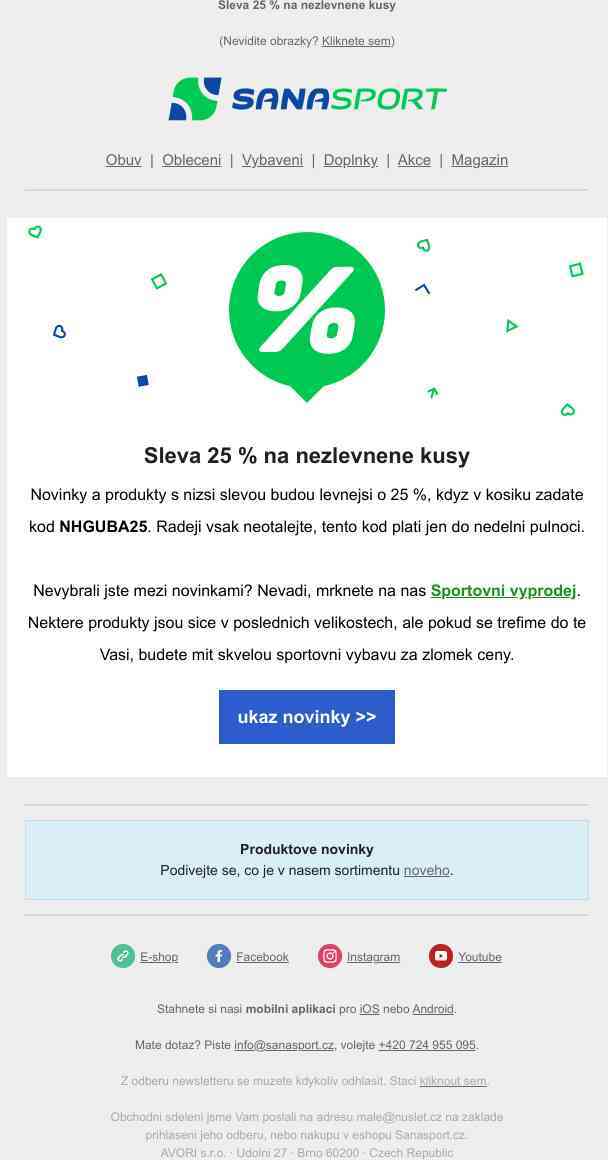 Mrkněte se, co všechno si můžete zlevnit o 25 %