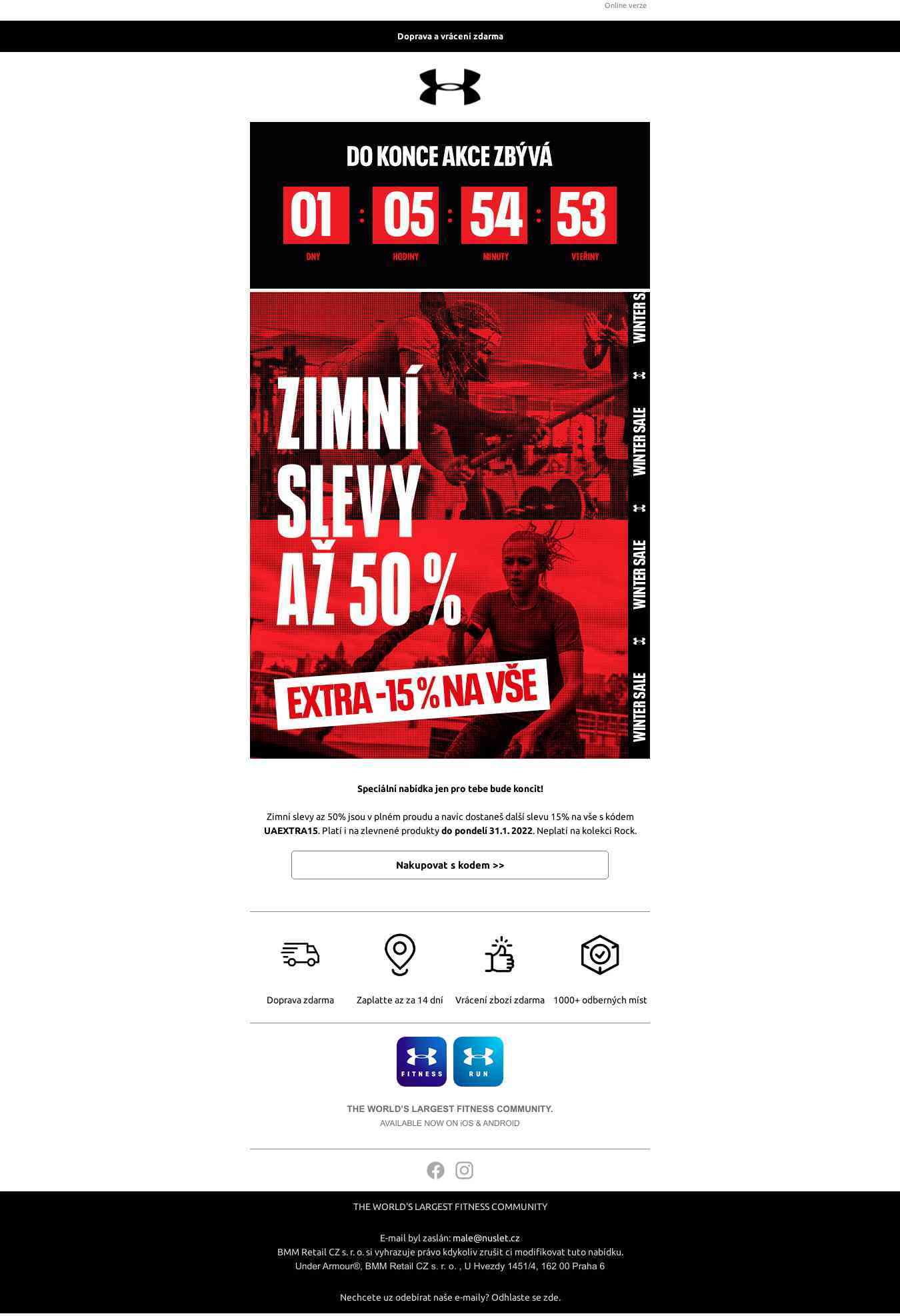 Zimní slevy až 50 % + extra -15 % ❗ Poslední šance