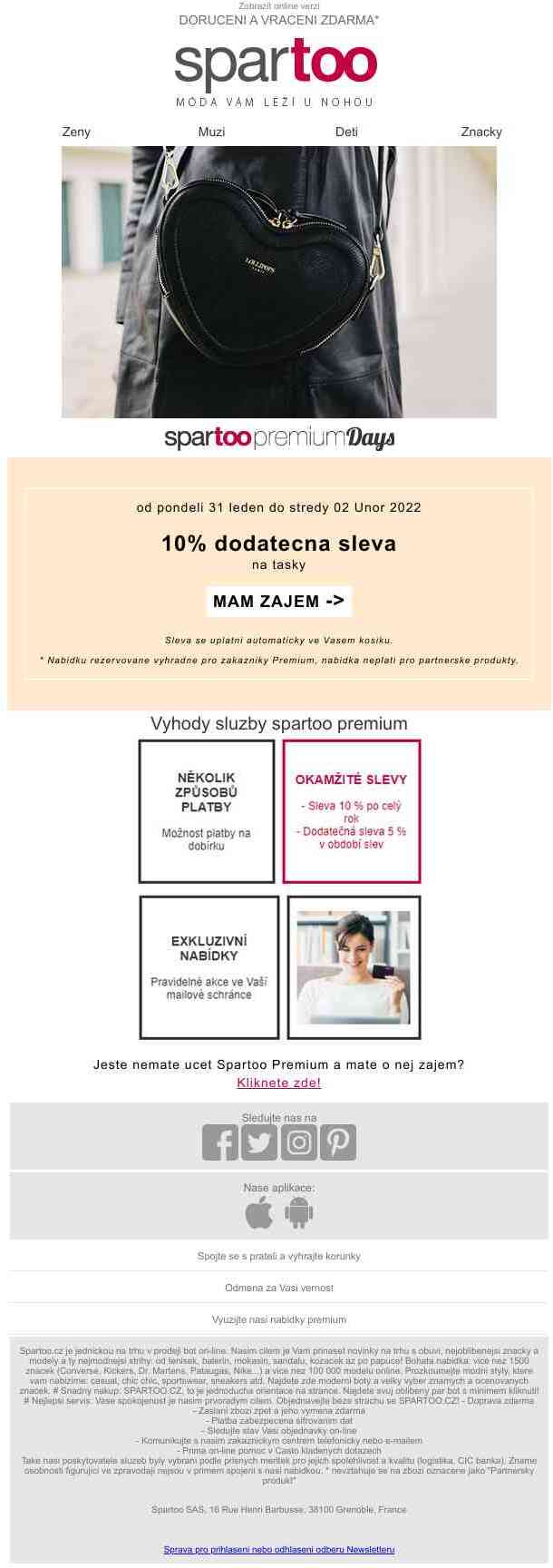 Premium Days: 10% dodatečná sleva na tašky