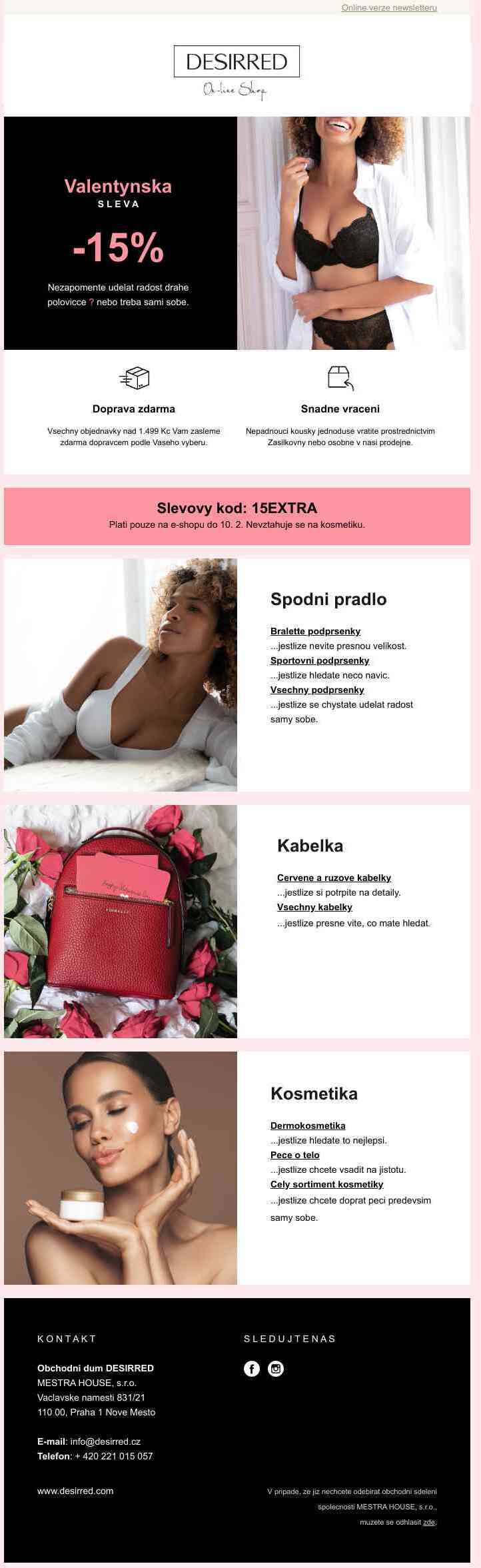 Valentýnských ❤️ -15% na slevy i novinky ❤️