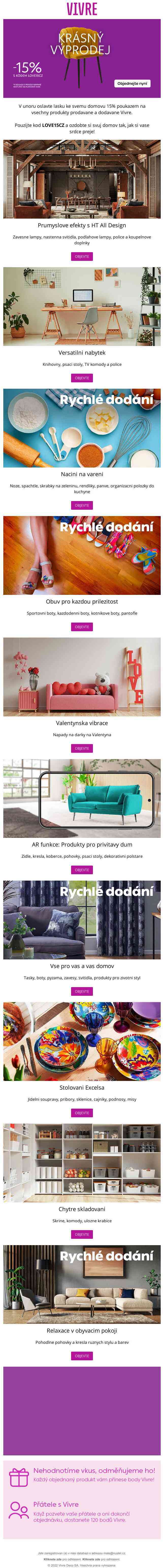 Kód LOVE15CZ vám dává 15% slevu. Co si vezmete domů? 😍