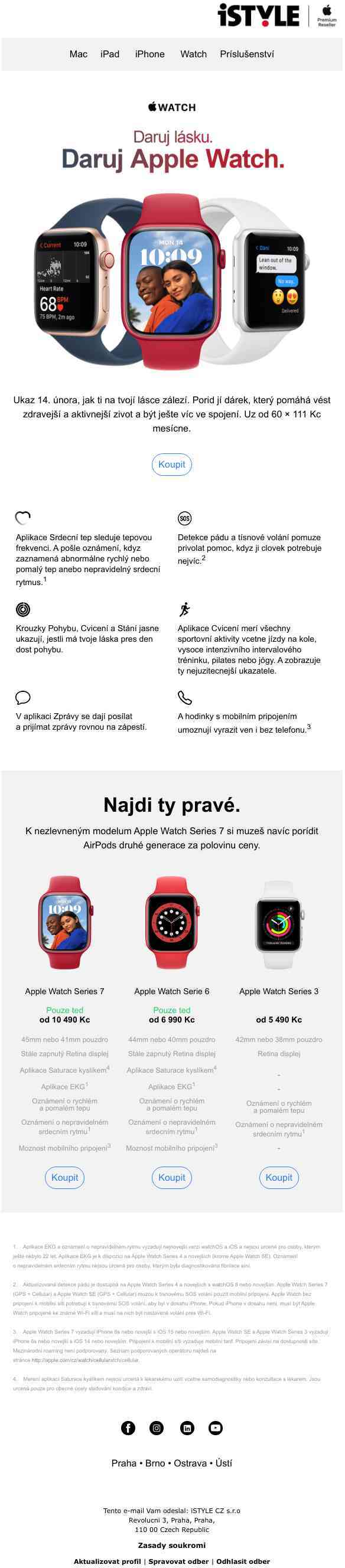 Apple Watch. Ten pravý dárek pro tvou lásku.