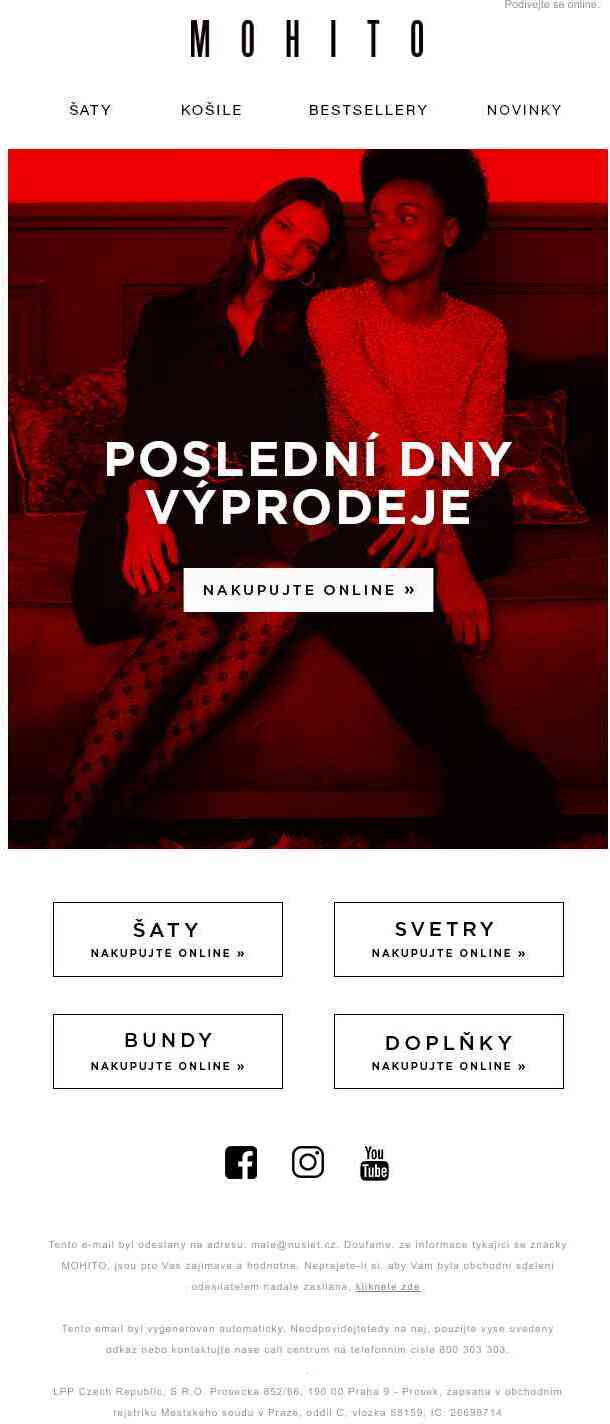 Poslední dny výprodeje!