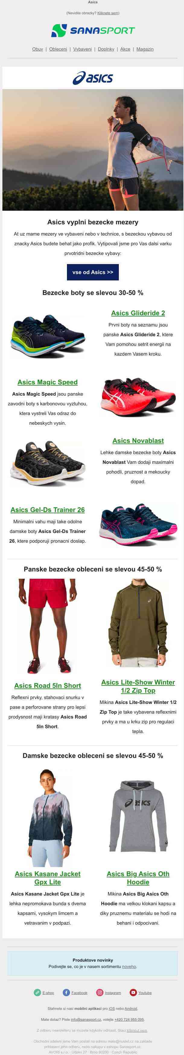 Běžecké vybavení Asics Vám zlepší náladu