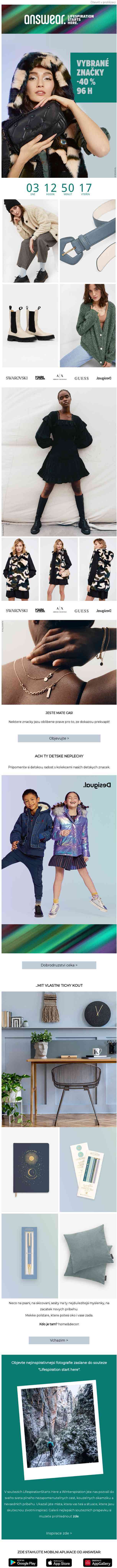 -40 % na top značky! Guess, Karl Lagerfeld, Desigual a další!