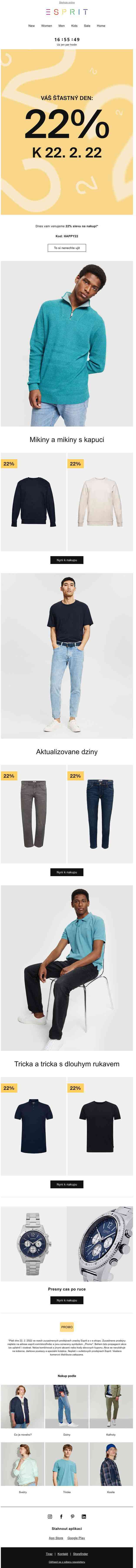 Váš šťastný den: dne 22. 2. 2022 sleva 22 % 💛💛