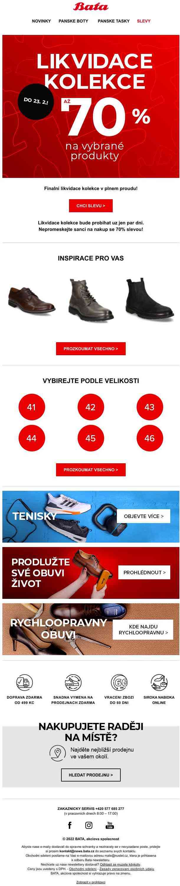 Finální likvidace kolekce se 70% slevou >