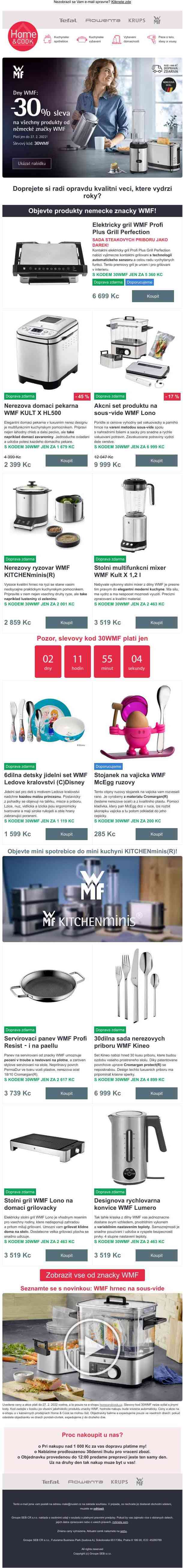 ❤️ 30% sleva na WMF s kódem 30WMF