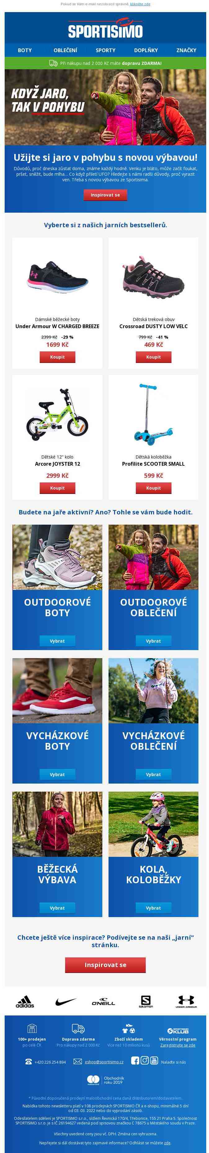 🔵 Jarní bestsellery! Ulovte boty, bundu, koloběžku nebo batoh