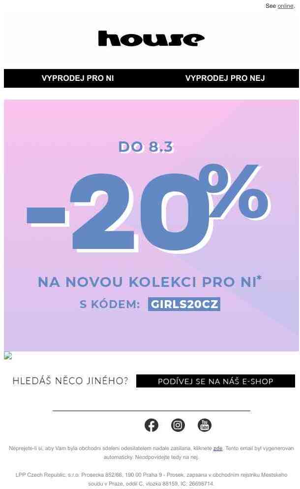 -20% na novou dámskou kolekci!