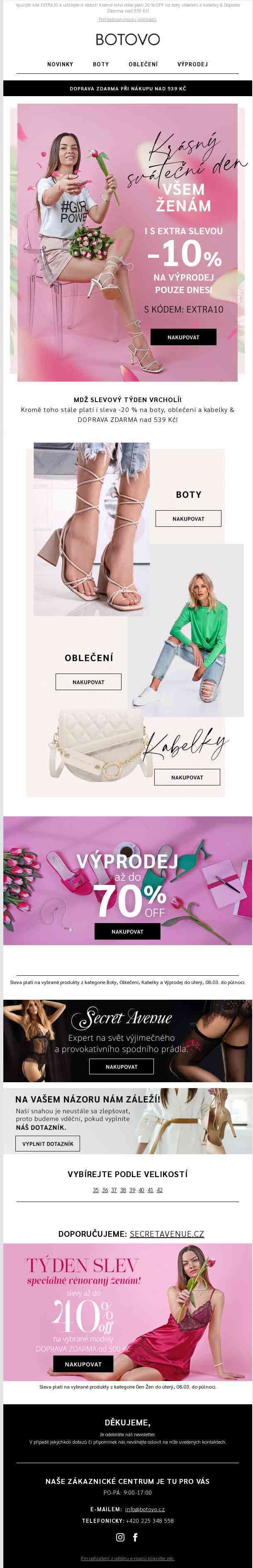 Krásný MDŽ i s extra slevou 10% na VÝPRODEJ!