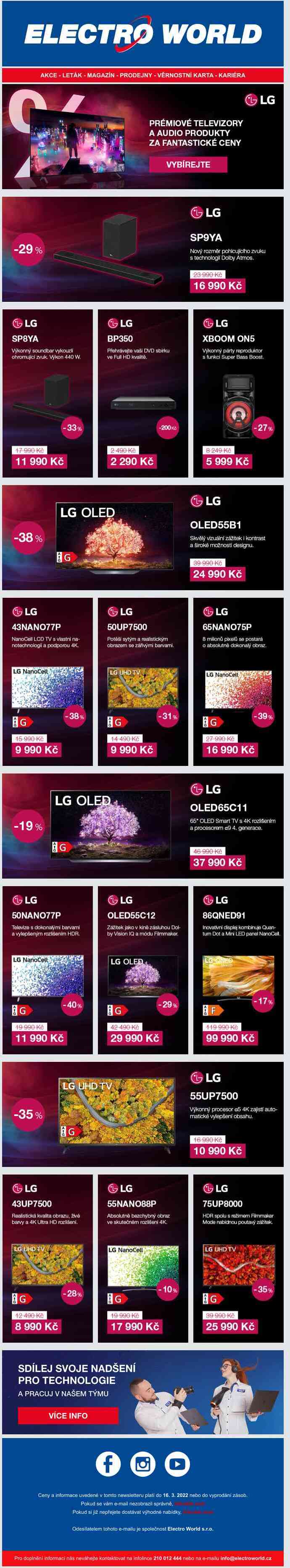 LG týden: akční ceny vybraných produktů.