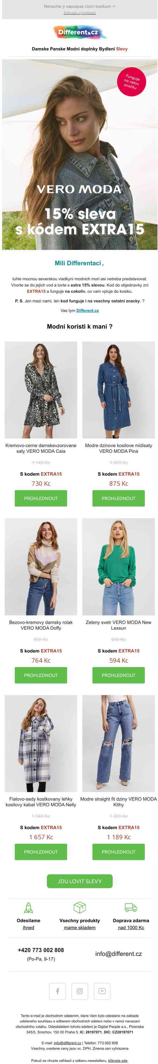 ✌️ Celá VERO MODA s extra 15% slevou ✌️