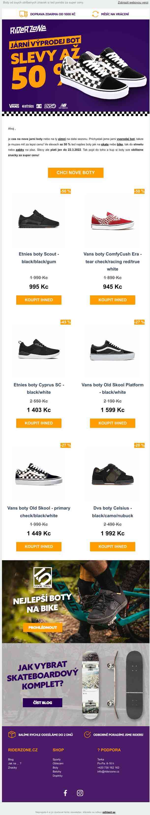 Jarní slevy na boty až 50 % startují!