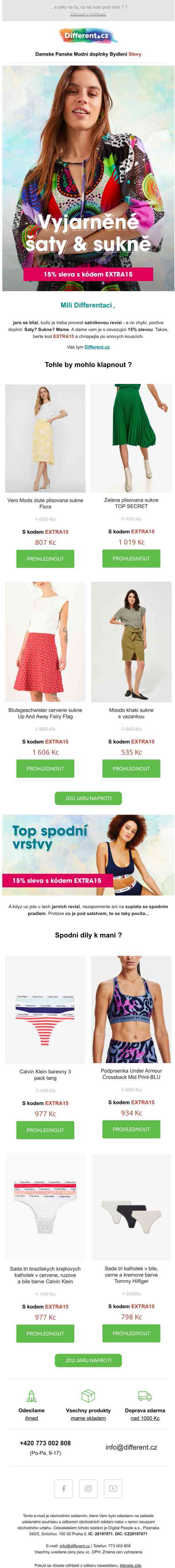 ❣️ 15% sleva na jarní šaty a sukně