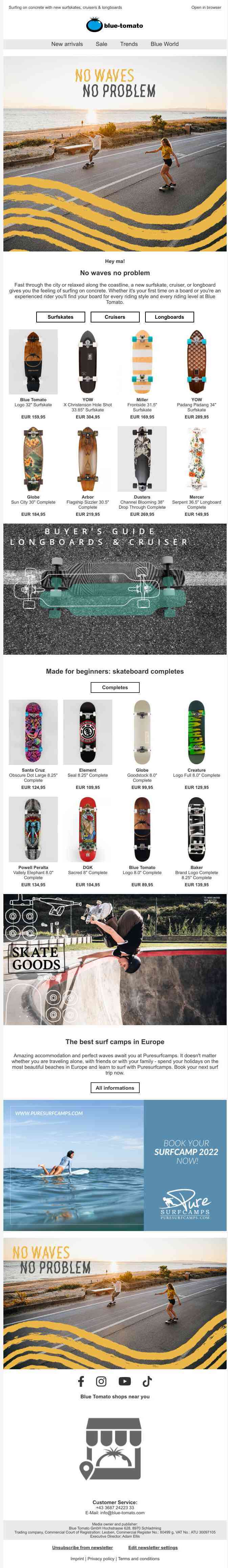 Surfskates, cruisers, longboards & more